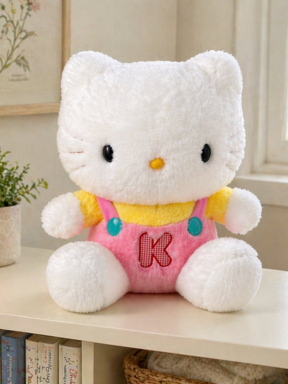 Hello Kitty Pink Overalls K Plush Sanrio Japan 13" Stuffed Animal